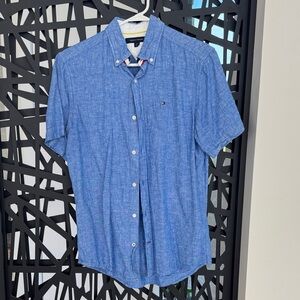 Tommy Hilfiger Casual Blue Button-Down Shirt